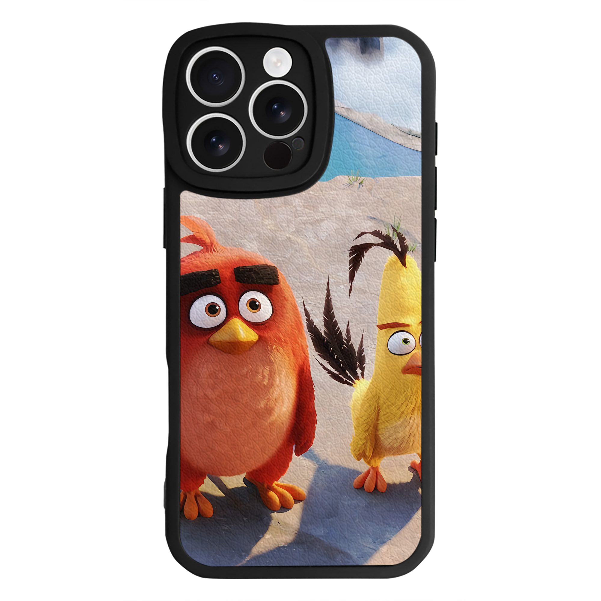 （画像用） Angry Birds アングリーバード 【iPhone 16シリーズ対応】シリコンスマホケース（レザー調） 材質：シリコン